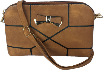 

Regiis Women Casual Brown PU Sling Bag