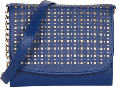 

ADISA Women Evening/Party Blue PU Sling Bag