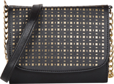 

ADISA Women Evening/Party Black PU Sling Bag