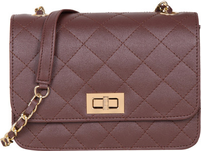 

ADISA Women Evening/Party Tan PU Sling Bag