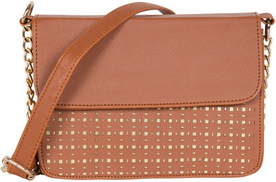 

ADISA Women Evening/Party Tan PU Sling Bag