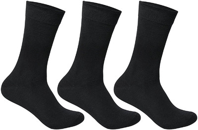 QUEERY Men Solid Mid-Calf/Crew(Pack of 3)