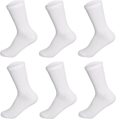 Cotson Men Solid Mid-Calf/Crew(Pack of 6)