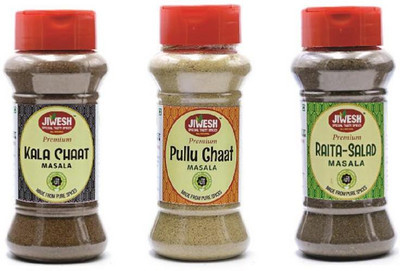 

Jiwesh COMBO OF 3 KALA CHAT +PULLU CHAT +RAITA SALAD POWDER (300g)(300 g)
