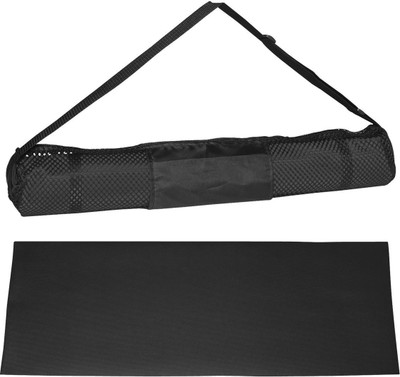 

QUINERGYS ™ Tone Fitness Extra Thick High Density Exercise / Yoga Mat, with Carrying Bag Black 6 mm Yoga Mat, Jet