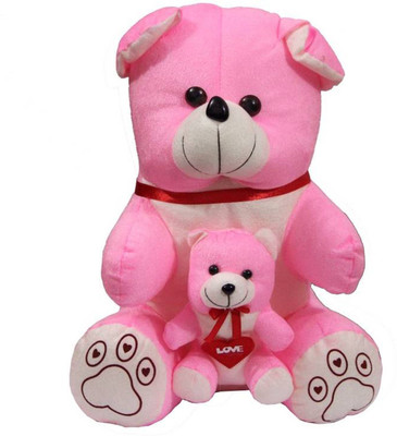 

Samayra Toys Cute Pink Mother Baby Teddy Bear - 45 cm(Pink)