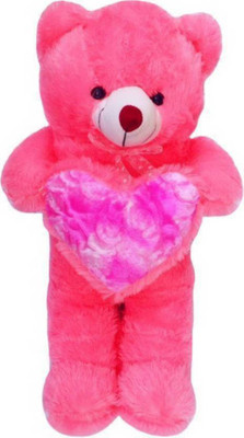 

Samayra Toys Cute Pink Teddy bear for some special with Flower Heart 3.5 Feet - 105 cm(Pink)