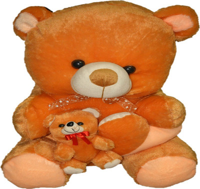 

Fun & Joy Cute & beautiful Teddy Bear With Baby & Heart - 60 cm(Brown)