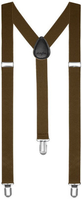 

Anjfa Y- Back Suspenders for Men, Women(Brown)