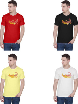 RUSE Printed Men Round Neck Multicolor T-Shirt