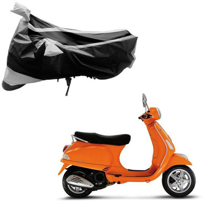 Purpleheart Two Wheeler Cover for Piaggio(Vespa SXL, Black, Silver)