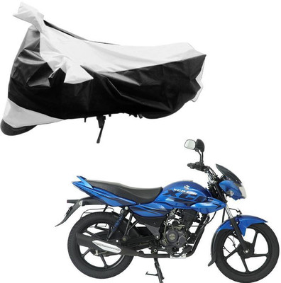 Purpleheart Two Wheeler Cover for Bajaj(XCD 125cc, Black, Silver)