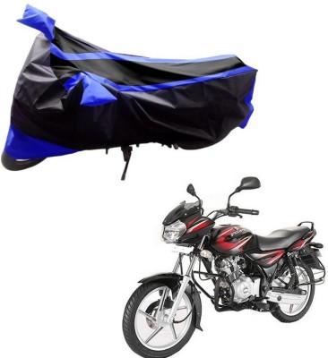 Purpleheart Two Wheeler Cover for Bajaj(Discover 150 f, Black, Blue)