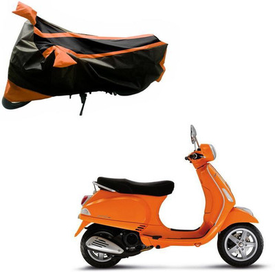 Purpleheart Two Wheeler Cover for Piaggio(Vespa SXL, Black, Orange)