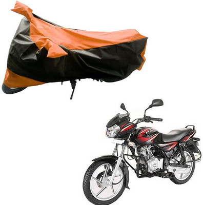 Purpleheart Two Wheeler Cover for Bajaj(Discover 150 f, Black, Orange)