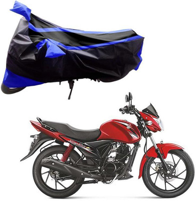 Purpleheart Two Wheeler Cover for Suzuki(Sling Shot Plus, Black, Blue)