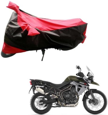 Purpleheart Two Wheeler Cover for Triumph(Tiger 800 XCA, Black, Red)