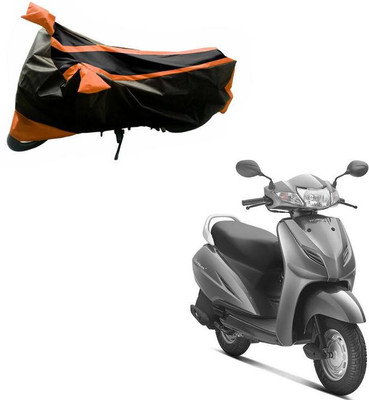 Purpleheart Two Wheeler Cover for Honda(Activa 3G, Black, Orange)