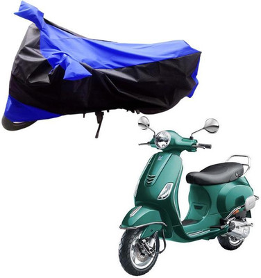 Purpleheart Two Wheeler Cover for Piaggio(Vespa VXL, Black, Blue)