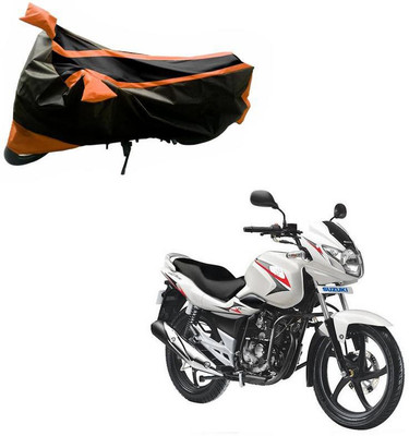 Purpleheart Two Wheeler Cover for Suzuki(GS 150R, Black, Orange)
