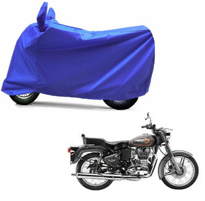 Auto Age Two Wheeler Cover for Royal Enfield(Bullet 500, Blue)
