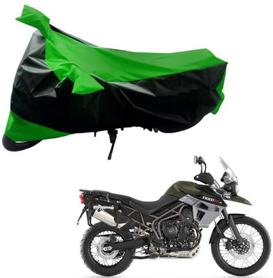 Purpleheart Two Wheeler Cover for Triumph(Tiger 800 XCA, Black, Green)