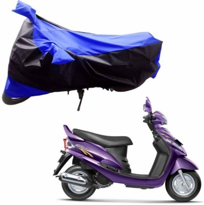 Purpleheart Two Wheeler Cover for Mahindra(Rodeo RZ, Black, Blue)