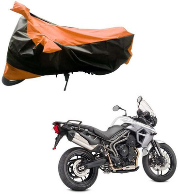 Purpleheart Two Wheeler Cover for Triumph(Tiger 800 XR, Black, Orange)