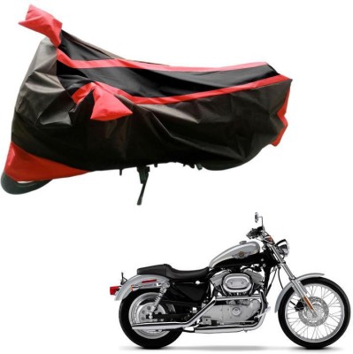 Purpleheart Two Wheeler Cover for Harley Davidson(XL 883, Black, Red)