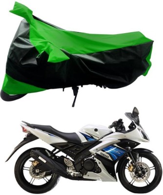 Purpleheart Two Wheeler Cover for Yamaha(YZF R15 S, Black, Green)