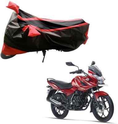 Purpleheart Two Wheeler Cover for Bajaj(Discover 150 s, Black, Red)