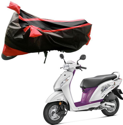 Purpleheart Two Wheeler Cover for Honda(Activa i, Black, Red)