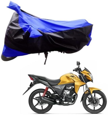 Purpleheart Two Wheeler Cover for Honda(CB Twister, Black, Blue)