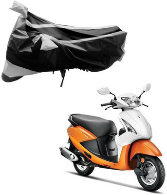 Purpleheart Two Wheeler Cover for Hero(Pleasure, Black, Silver)