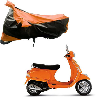Purpleheart Two Wheeler Cover for Piaggio(Vespa SXL, Black, Orange)