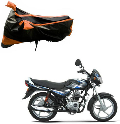 Purpleheart Two Wheeler Cover for Bajaj(CT100, Black, Orange)