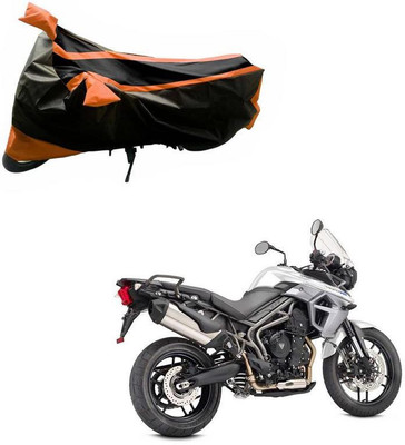 Purpleheart Two Wheeler Cover for Triumph(Tiger 800 XR, Black, Orange)