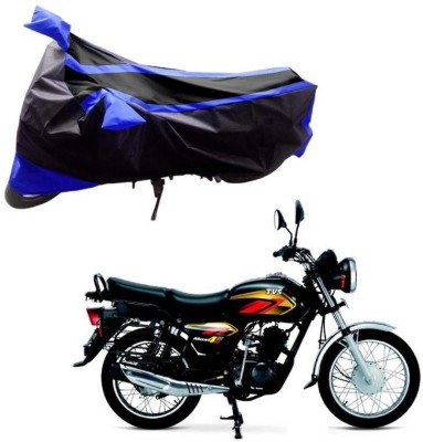 Purpleheart Two Wheeler Cover for TVS(Max 4R, Black, Blue)