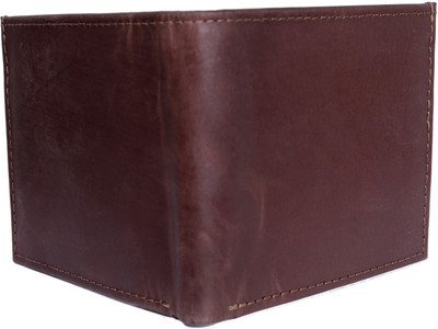 

Encrafter Boys Brown Genuine Leather Wallet(8 Card Slots), Dark brown