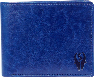 

SAMTROH Men Casual Blue Genuine Leather Wallet(5 Card Slots)