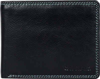 

Calfnero Men Black Genuine Leather Wallet(8 Card Slots), Black-multi