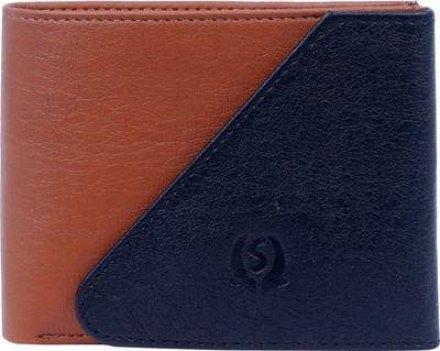 

SAMTROH Men Casual Brown, Blue Artificial Leather Wallet(3 Card Slots), Tan