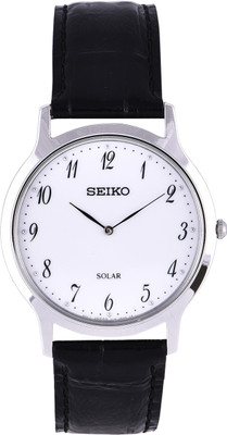 

Seiko SUP863P1 Seiko Solar White Dial Men's Leather Watch Watch - For Men