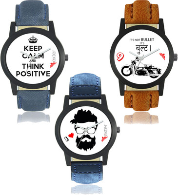 E-Smart JF404-406-408 Combo Analogue Watch for Men and Boys (Pack Of 3) Watch - For Men