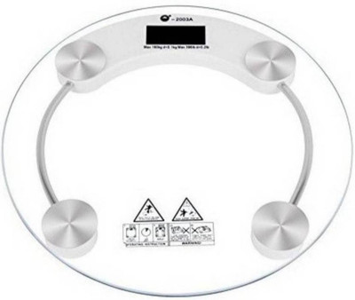 

Gentle E Kart Personal Weight Machine 8mm Thick Round Weighing Scale(White)