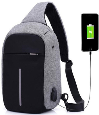 

Bluebird ™ New Model Fashion Crossbody Backpack/Laptop Bag withUSB charging Port (Grey Color) 22 L Laptop Backpack(Grey)