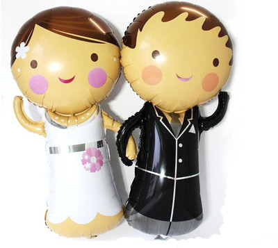 

AMFIN Printed (2 Pack) Wedding decoration items for marriage party / Engagement decoration Wedding Foil Balloon Wedding Engagement Decoration / deocration items for anniversary party Balloon(Multicolor, Pack of 2)