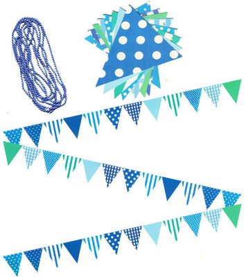 

AMFIN Party Bunting Flags Banner for Kids Room, Play School Decoration, Birthday party, Baby shower Banner(124 ft, Pack of 1)