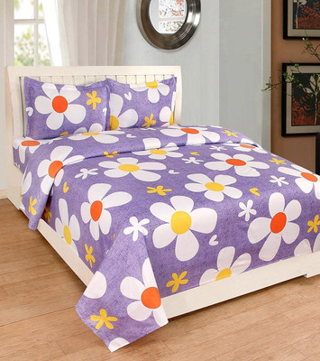 

Astra 1 TC Polycotton Double Floral Bedsheet(Pack of 1, Blue)