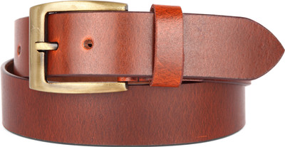 

U+N Men & Women Casual Brown Genuine Leather Belt